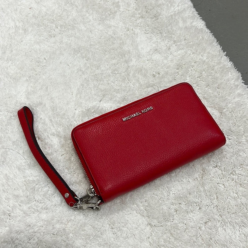 Red Michael Kors Wristlet Wallet NEW WITH TAGS